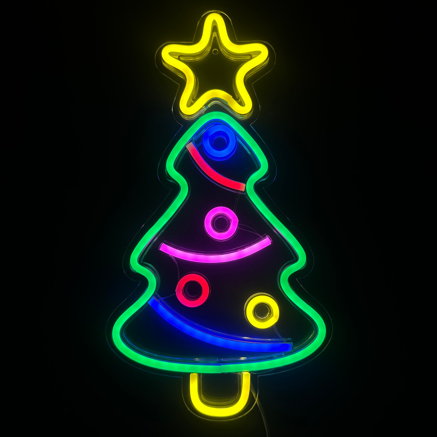 Neon Lamp - Kerstboom - Kerst- Dimbaar - Incl. Ophanghaakjes - Neon Sign - 40 x 22 cm