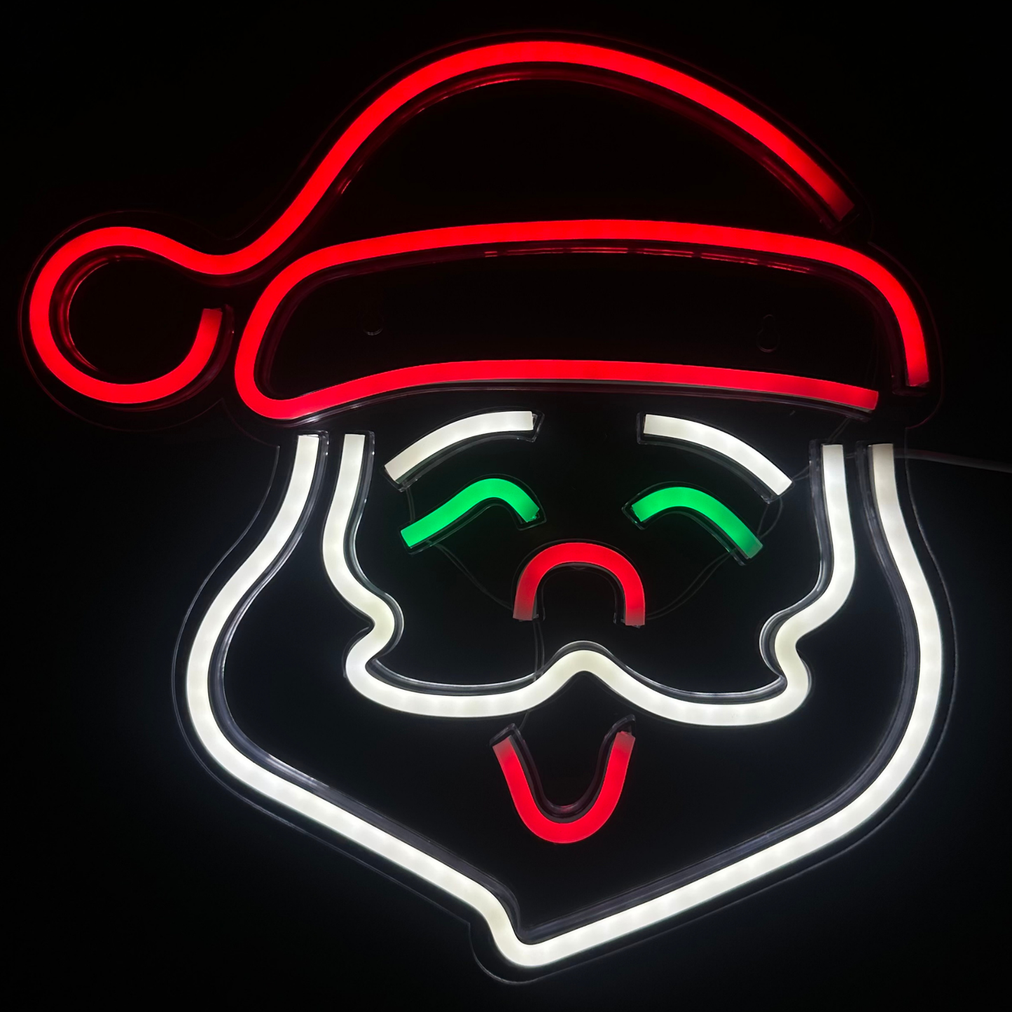 Neon Lamp - Kerstman - Kerst- Dimbaar - Incl. Ophanghaakjes - Neon Sign - 35 x 35 cm