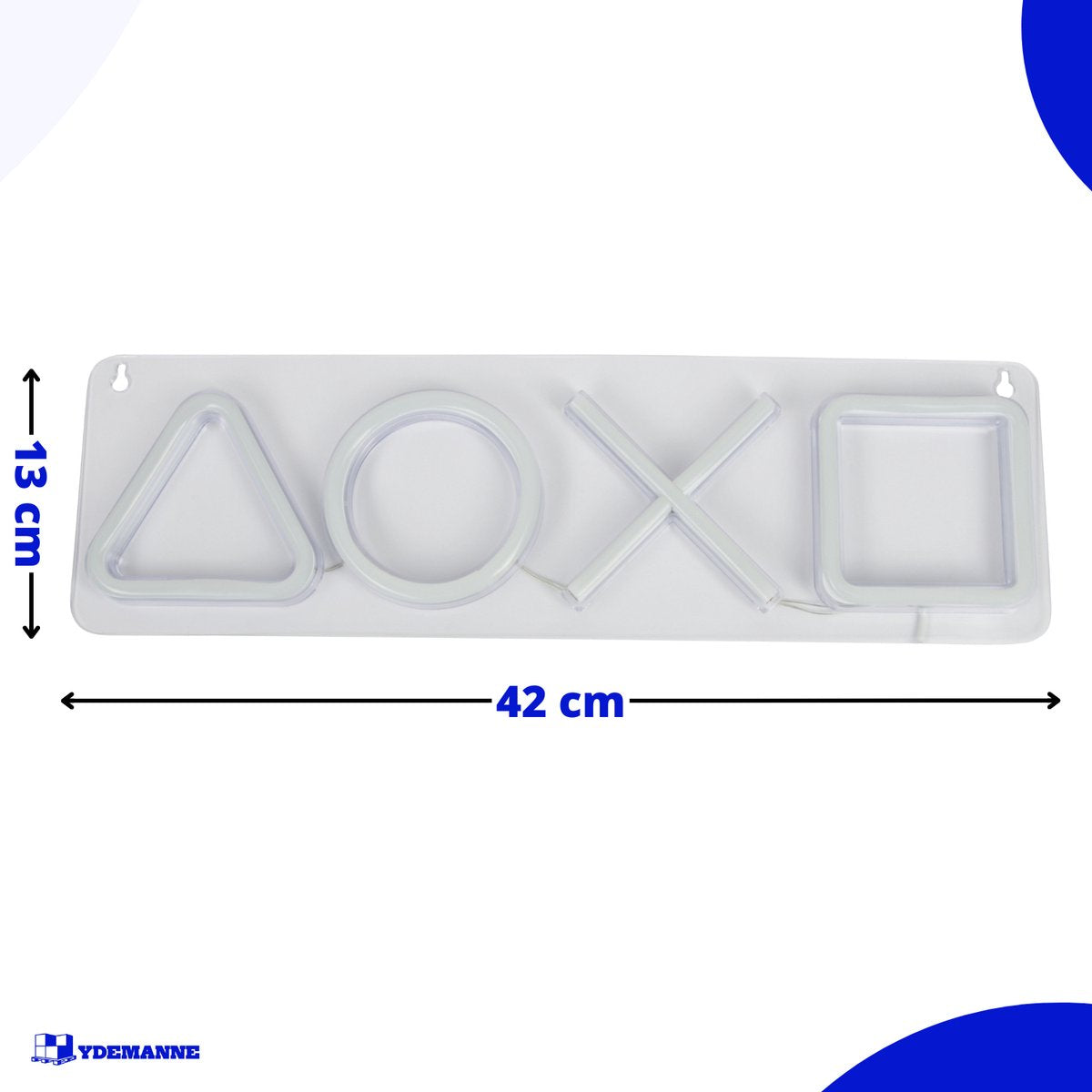 Neon Lamp - Game Controller Buttons - Incl. Ophanghaakjes - Neon Sign - 13 x 42 cm