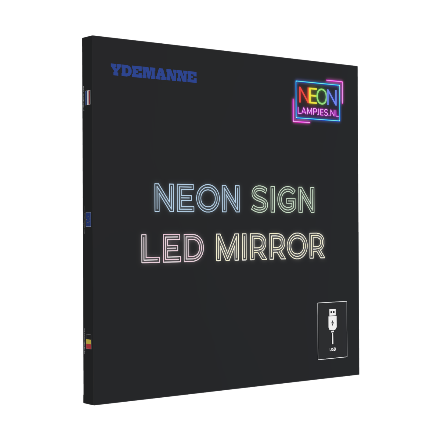 Neon Lamp Decoratie Spiegel – Hart – 45 x 45 - Dimbaar - Incl. Ophangmateriaal
