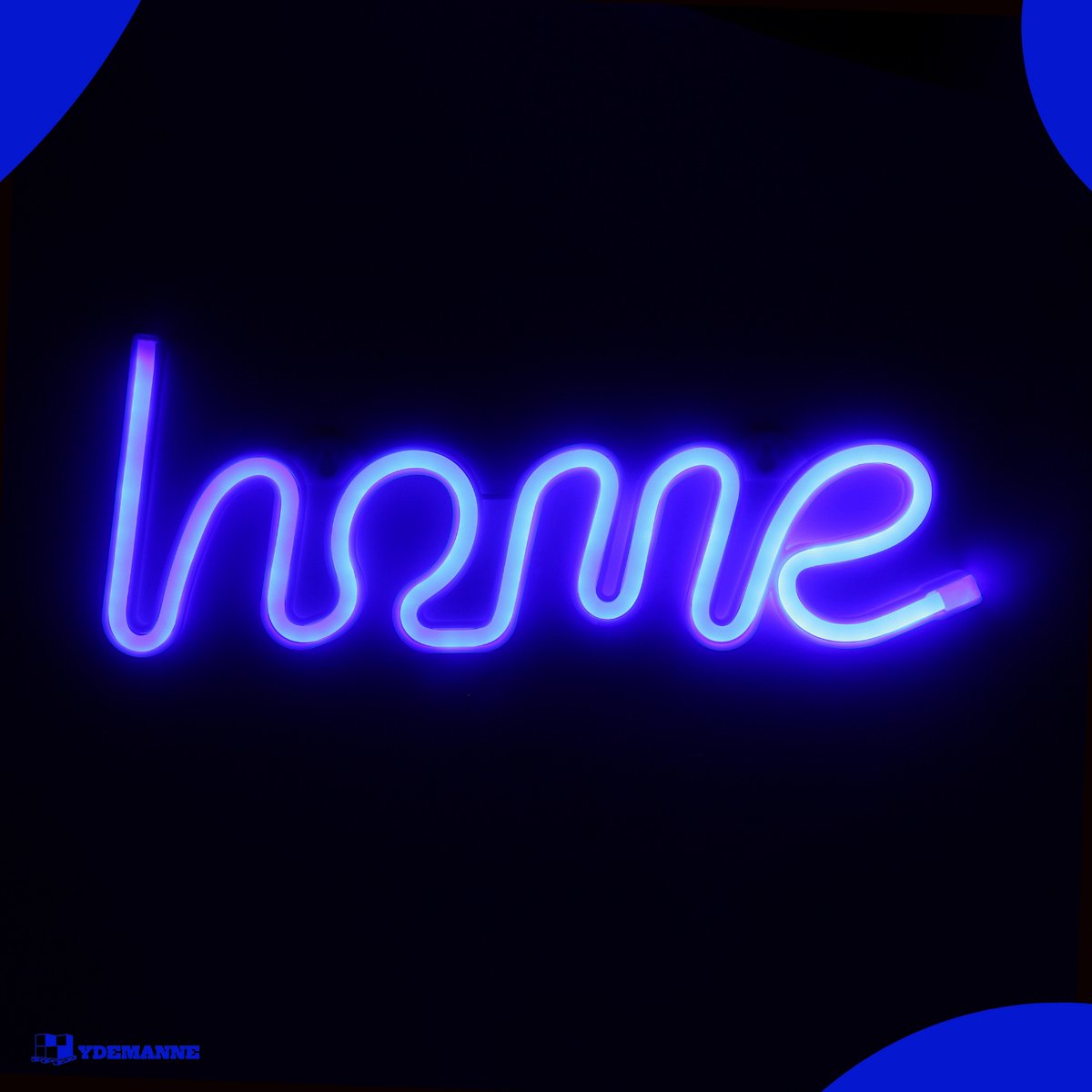 Neon Lamp - Home Blauw - Incl. 3 Batterijen - 12 x 34 cm