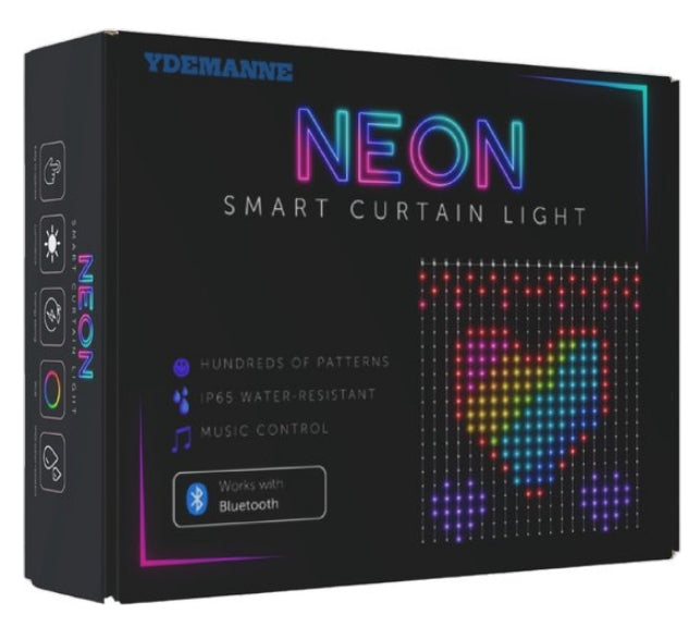 Smart lichtgordijn - 1 x 1 Meter – LED Verlichting - Voor Binnen & Buiten - App & Afstandsbediening – Incl. Ophangmateriaal