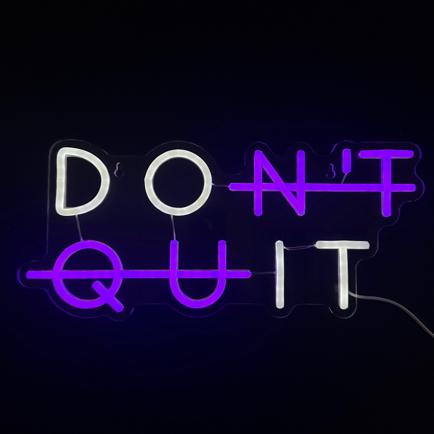 Neon Lamp - Do It - Don't Quit - Incl. Ophanghaakjes - Neon Sign - 18 x 40 cm