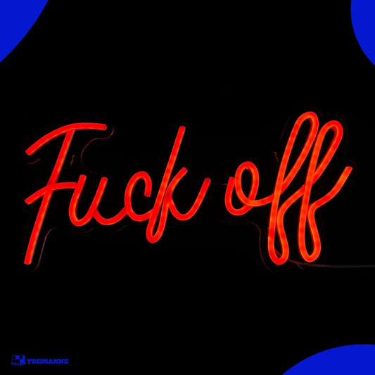 Neon Lamp - Fuck Off - Incl. Ophanghaakjes - Neon Sign - 20 x 40 cm