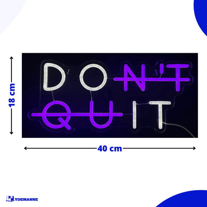 Neon Lamp - Do It - Don't Quit - Incl. Ophanghaakjes - Neon Sign - 18 x 40 cm