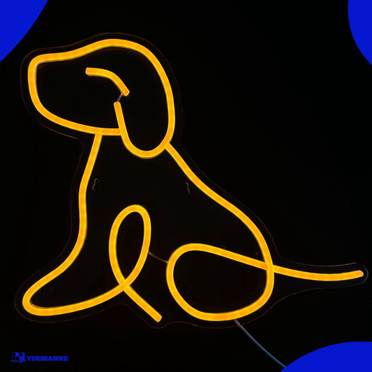 Neon Lamp - Hond - Incl. Ophanghaakjes - Neon Sign - 36 x 40 cm