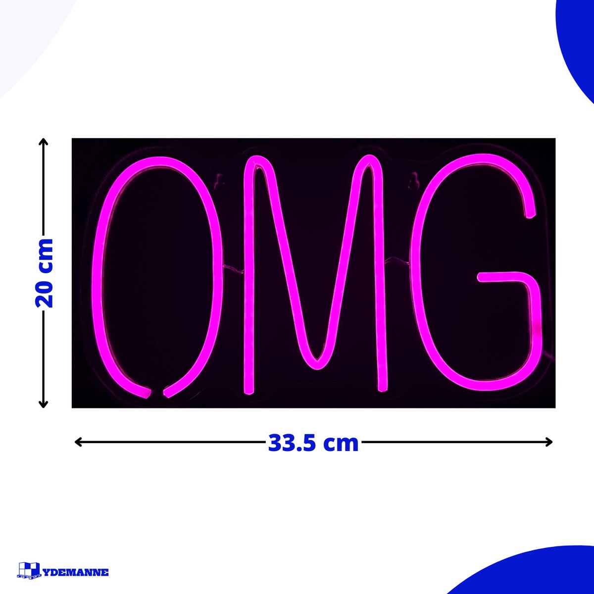 Neon Lamp - Oh My God - Incl. Ophanghaakjes - Neon Sign - 33 x 25 cm