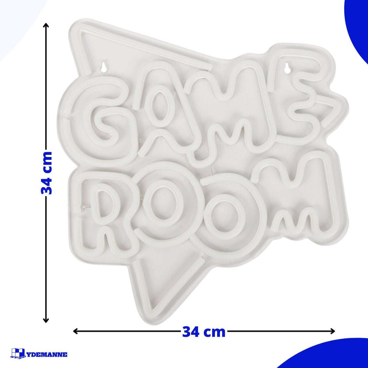 Neon Lamp - Game Room - Incl. Ophanghaakjes - Neon Sign - 34 x 34 cm