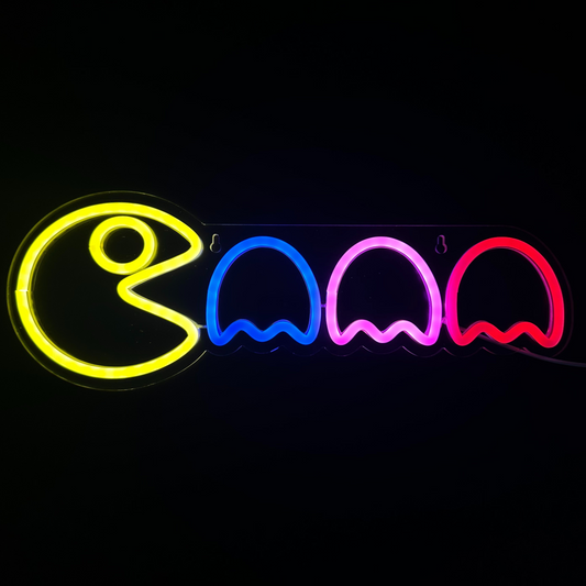 Neon Lamp - Game - Pacman - Incl. Ophanghaakjes - Neon Sign - 15 x 42.5 cm