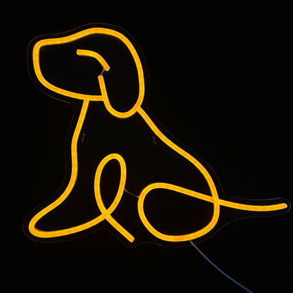 Neon Lamp - Hond - Incl. Ophanghaakjes - Neon Sign - 36 x 40 cm