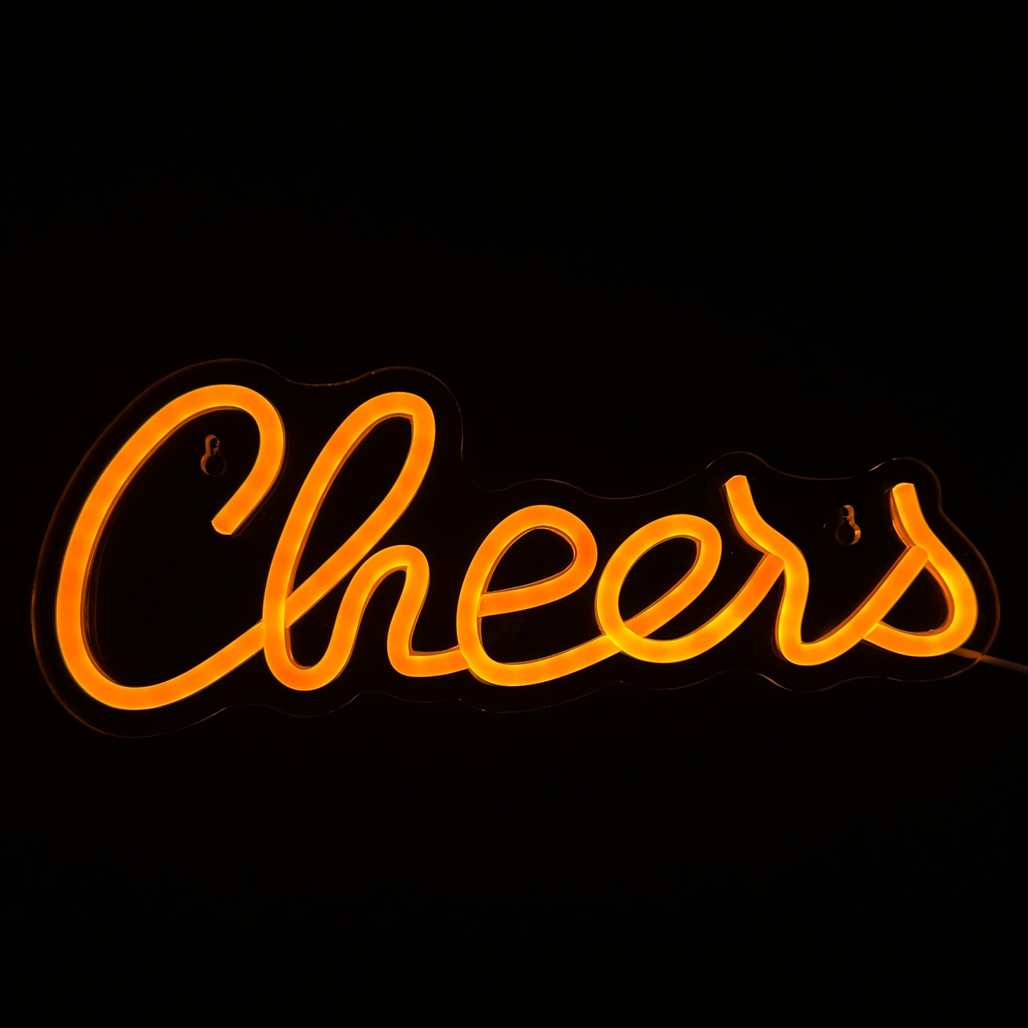 Neon Lamp - Cheers Oranje - Incl. Ophanghaakjes - Neon Sign - 13 x 33 cm