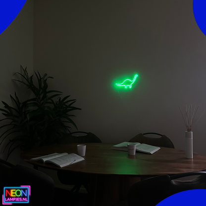 Neon Lamp - Dino - Incl. 3 Batterijen - 18 x 34 cm