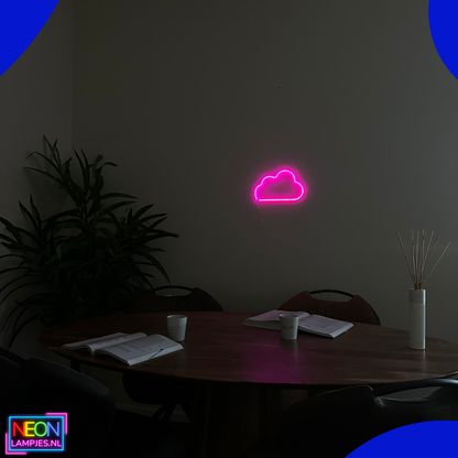 Neon Lamp - Wolk Roze - Incl. 3 Batterijen - 19 x 30 cm