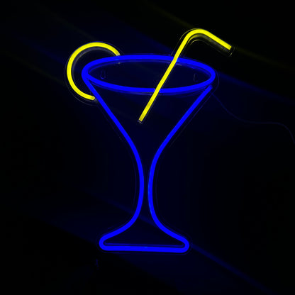 Neon Lamp - Cocktail - Dimbaar - Incl. Ophanghaakjes - Neon Sign - 42 x 29 cm