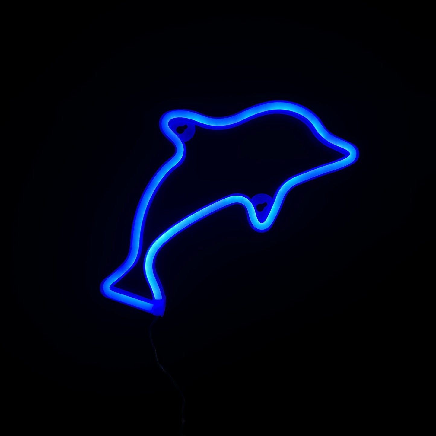 Neon Lamp - Dolfijn Blauw - Incl. 3 Batterijen - 21 x 27 cm