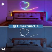 Smart Neon LED Strip – 5 Meter – RGBIC – 16 Miljoen Kleuren - Voor Binnen & Buiten - App & Afstandsbediening – Incl. Bevestigingsmateriaal