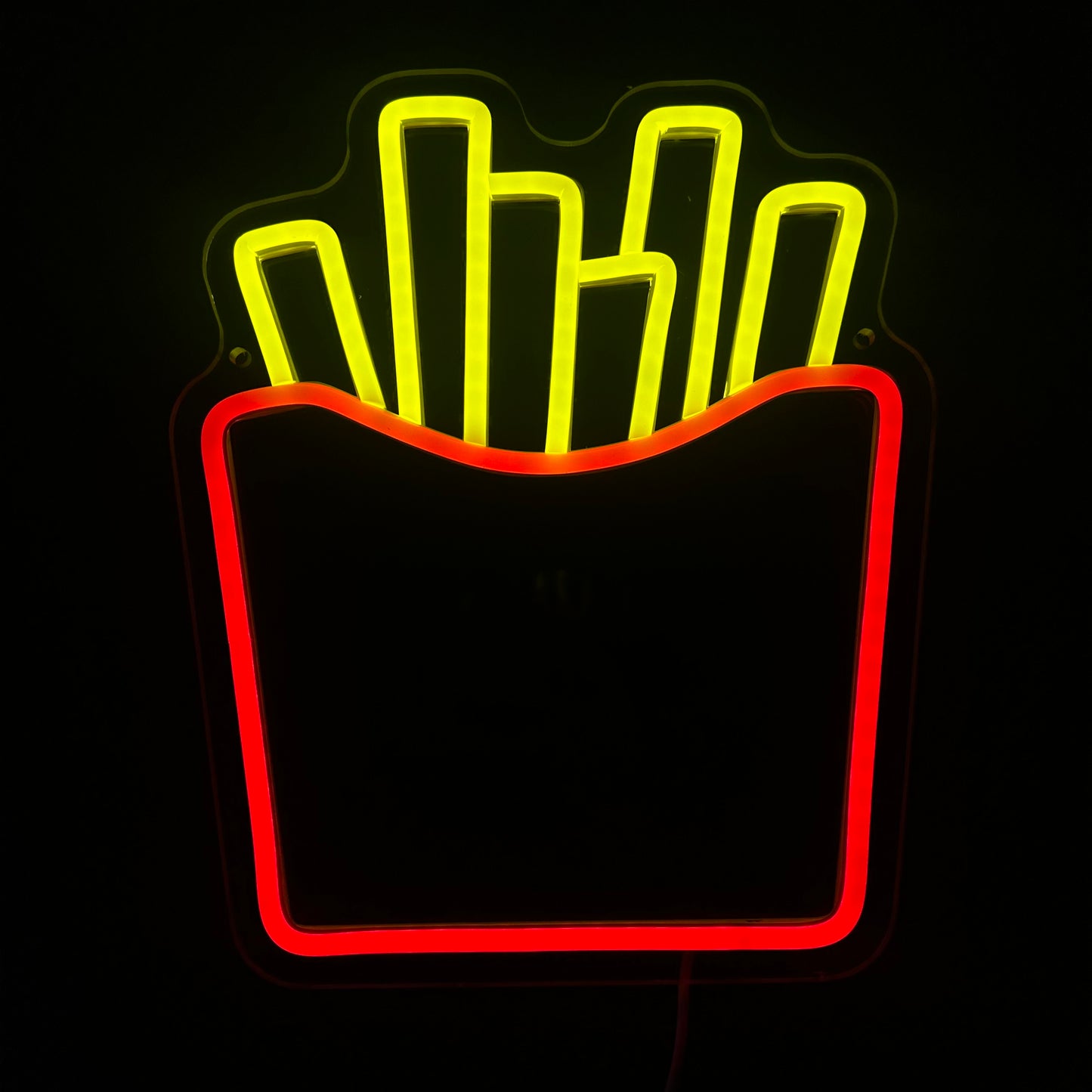 Neon Lamp - Patat / Friet - Incl. Ophanghaakjes - Neon Sign - 33 x 25 cm