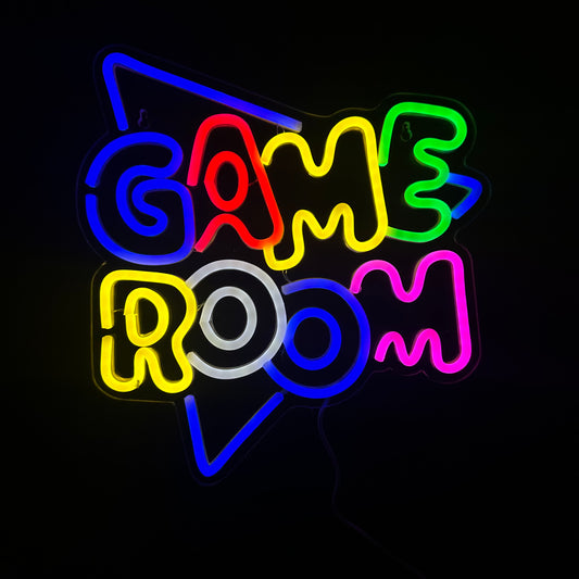 Neon Lamp - Game Room - Incl. Ophanghaakjes - Neon Sign - Neon Verlichting - 34 x 34 cm