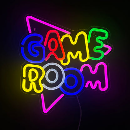 Neon Lamp - Game Room - Incl. Ophanghaakjes - Neon Sign - 34 x 34 cm