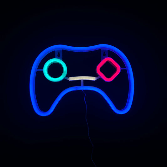 Neon Lamp - Game Controller - Incl. 3 Batterijen - 18 x 28 cm