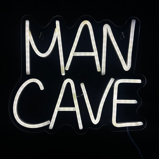 Neon Lamp - MANCAVE - Incl. Ophanghaakjes - Neon Sign - 26 x 30 cm