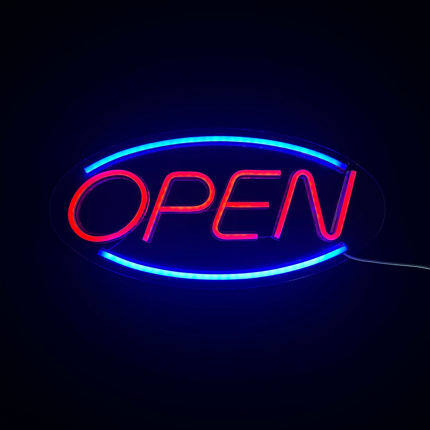 Neon Lamp - Open - Incl. Ophanghaakjes - Neon Sign - 22 x 45 cm