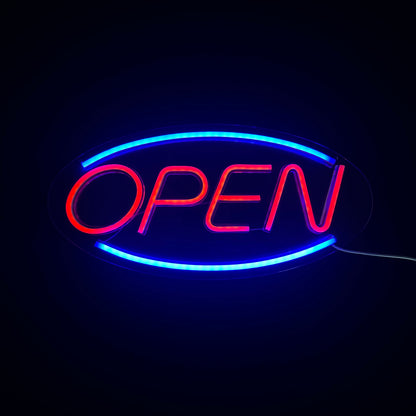 Neon Lamp - Open - Incl. Ophanghaakjes - Neon Sign - 22 x 45 cm