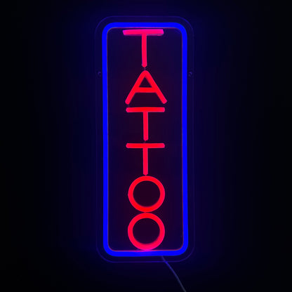 Neon Lamp - Tattoo - Incl. Ophanghaakjes - Neon Sign - 40 x 16 cm