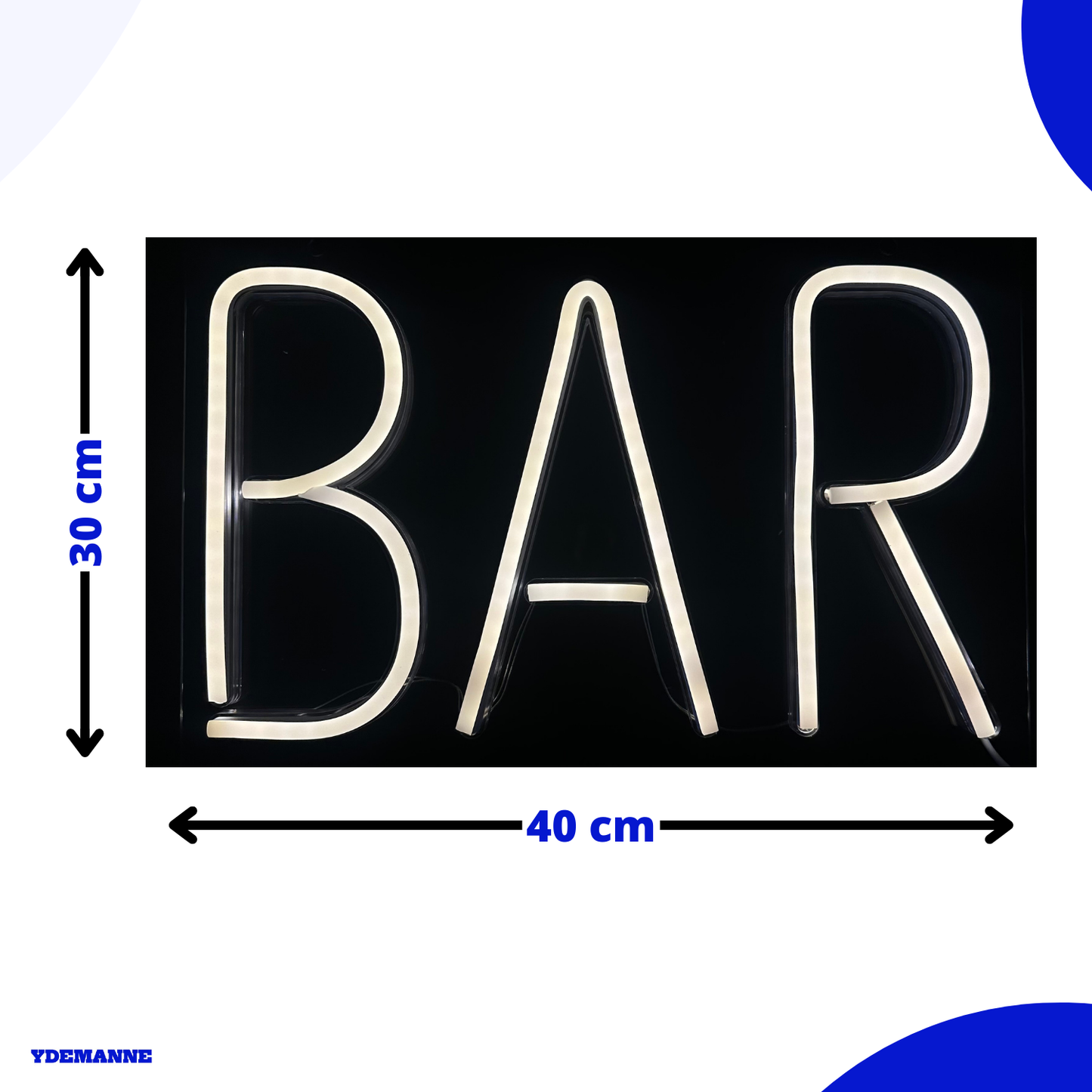 Neon Lamp - BAR - Incl. Ophanghaakjes - Neon Sign - 30 x 40 cm