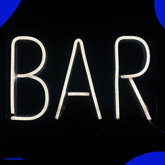 Neon Lamp - BAR - Incl. Ophanghaakjes - Neon Sign - 30 x 40 cm