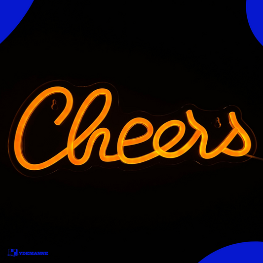 Neon Lamp - Cheers Oranje - Incl. Ophanghaakjes - Neon Sign - 13 x 33 cm