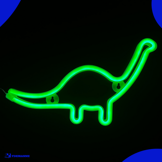 Neon Lamp - Dino - Incl. 3 Batterijen - 18 x 34 cm