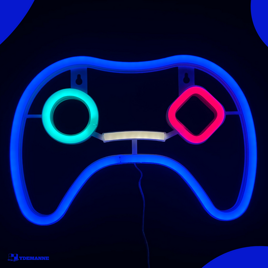 Neon Lamp - Game Controller - Incl. 3 Batterijen - 18 x 28 cm