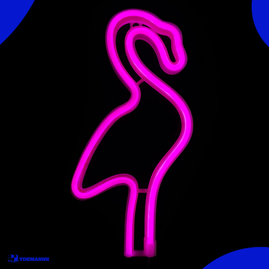 Neon Lamp - Flamingo - Incl. 3 Batterijen - 29 x 14 cm