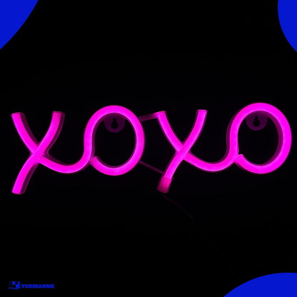 Neon Lamp - XOXO Roze - Incl. 3 Batterijen - 9 x 13