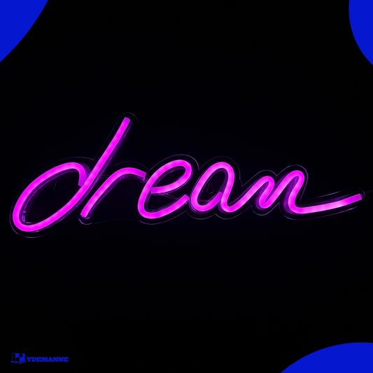 Neon Lamp - Dream Roze - Incl. Ophanghaakjes - Neon Sign - 15 x 46 cm