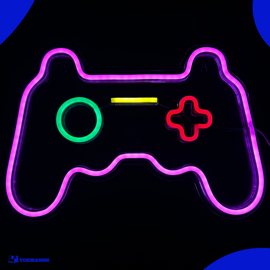 Neon Lamp - Game Controller Roze - Incl. Ophanghaakjes - Neon Sign - 28 x 41 cm