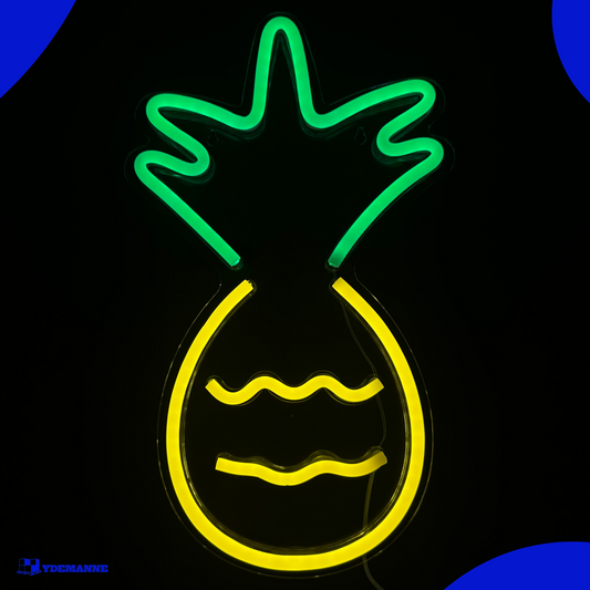 Neon Lamp - Ananas - Incl. Ophanghaakjes - Neon Sign - 33 x 25 cm