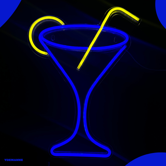 Neon Lamp - Cocktail - Dimbaar - Incl. Ophanghaakjes - Neon Sign - 42 x 29 cm