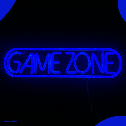 Neon Lamp - Game Zone - Dimbaar - Incl. Ophanghaakjes - Neon Sign - 12 x 42 cm