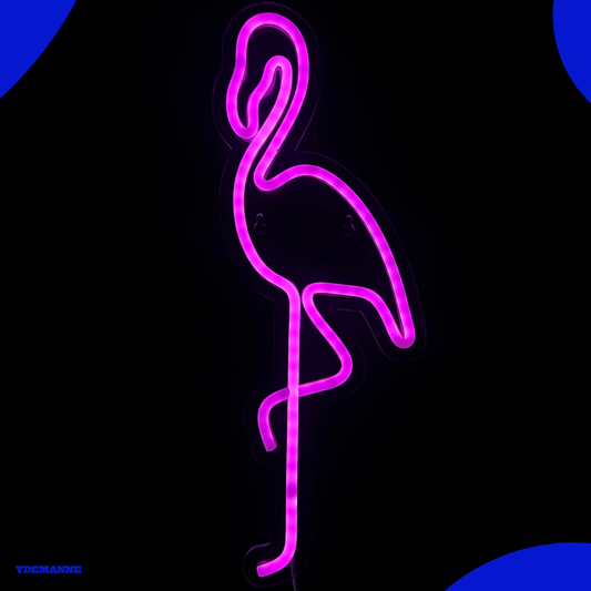 Neon Lamp - Flamingo - Dimbaar - Incl. Ophanghaakjes - Neon Sign - 40 x 14 cm