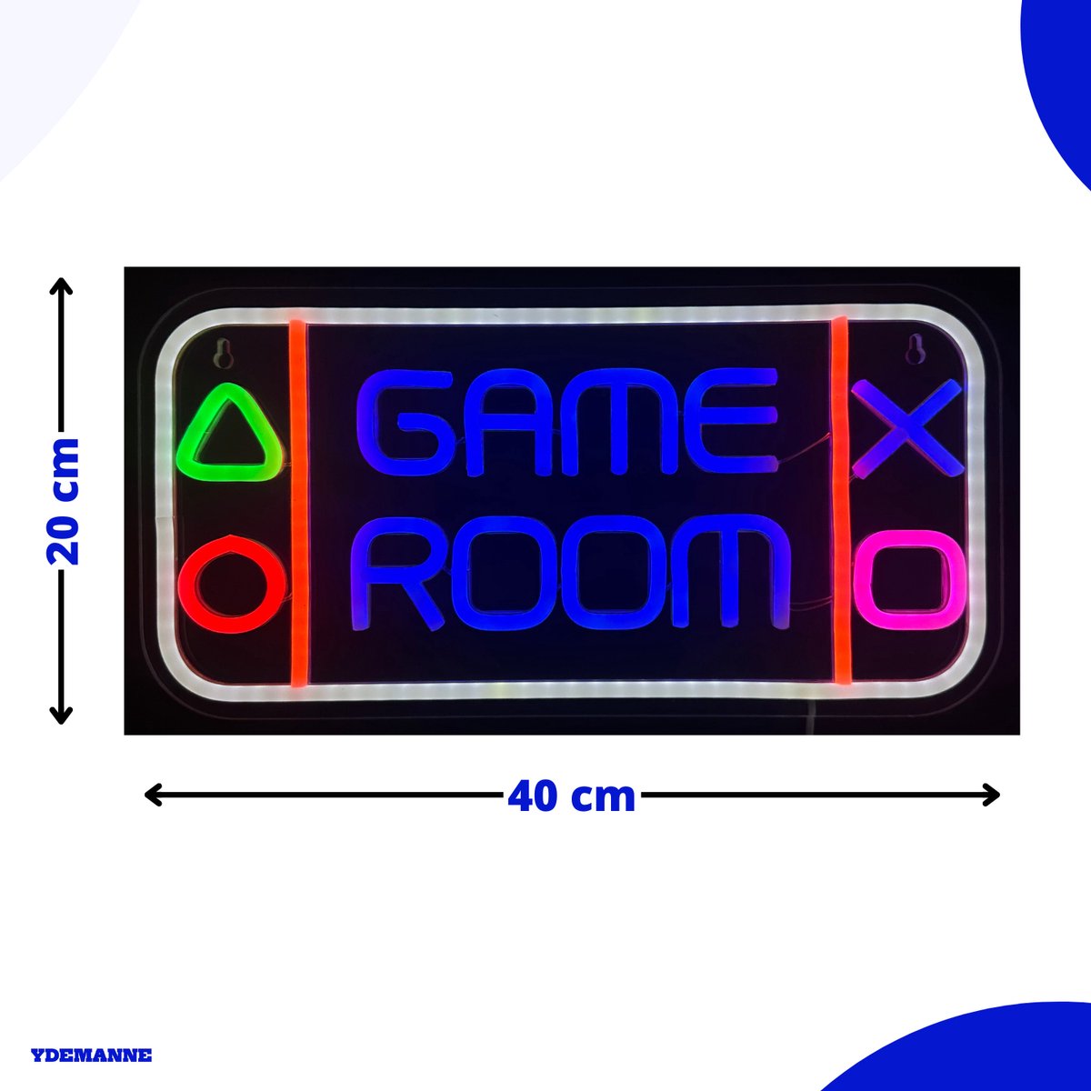 Neon Lamp - Game Room Controller - Dimbaar - Incl. Ophanghaakjes - Neon Sign - 20 x 40 cm