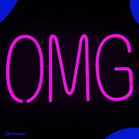 Neon Lamp - Oh My God - Incl. Ophanghaakjes - Neon Sign - 33 x 25 cm