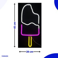 Neon Lamp - Ijs - Incl. Ophanghaakjes - Neon Sign - 45 x 20 cm